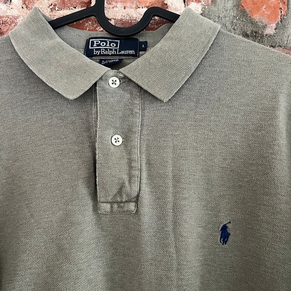 Polo Ralph Lauren Men's Heather Green Polo Shirt Size L 23x30